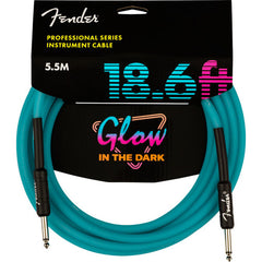 Fender Professional Glow In The Dark Cable, Blue, 18.6