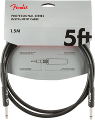 Fender Professional Series Instrument Cable, Straight/Straight, 5, Black