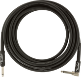 Fender Professional Series Instrument Cables, Straight/Angle, 15', Black