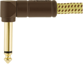 Fender Deluxe Series Instrument Cable, Straight/Angle, 25', Tweed