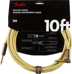 Fender Deluxe Series Instrument Cable, Straight/Angle, 10, Tweed