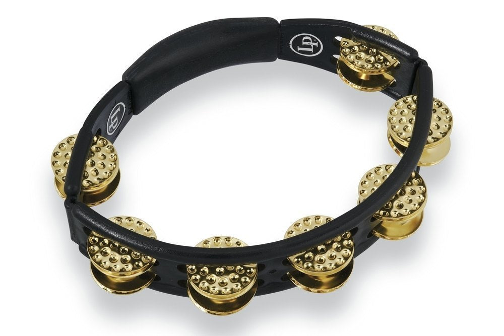 Latin Percussion Tambourine Cyclops Hand model Dimpled Brass, black
