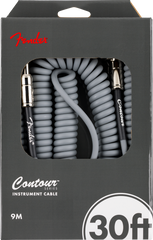 Fender Contour 30' Coiled Cable, Inca Silver