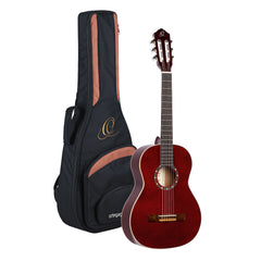 Ortega R121-3/4Wr Classical Guitar 3/4 Size, Gloss Wine Red