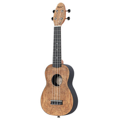 Ortega K3-Spm-L Keiki Soprano Ukulele-Pack, Spalted Maple, Left