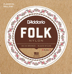 Daddario Ej34 Strängset Classic Folk Nylon M.Kula