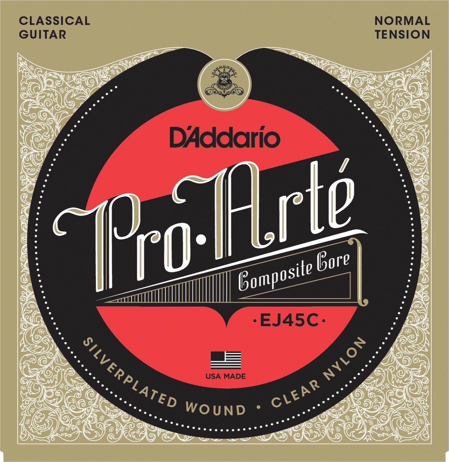 DADDARIO FRETTED EJ45C Strängset Classic Pro Arté Composite Normal