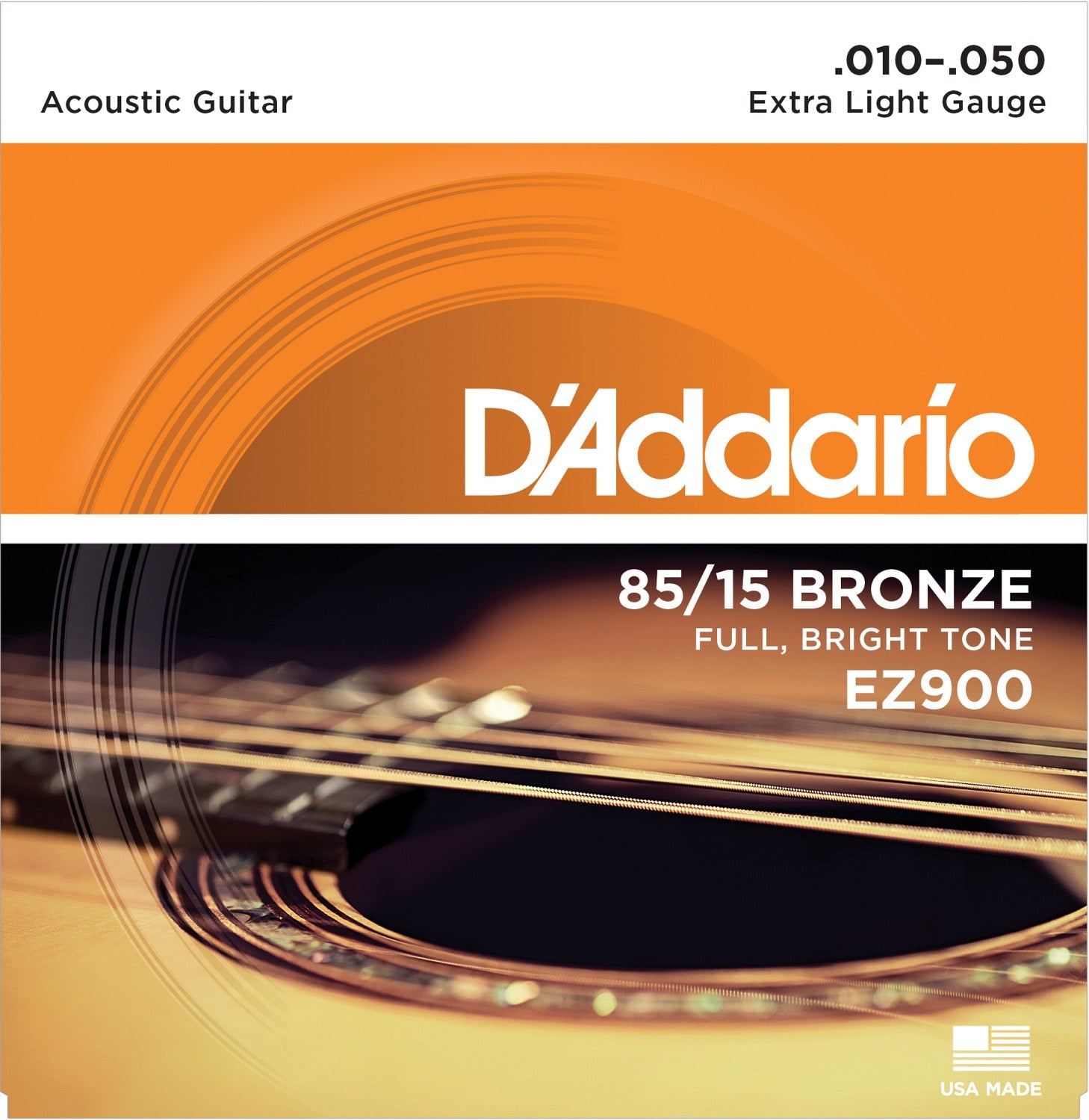 DADDARIO FRETTED EZ900 Strängset Western Great American Bronze 010-050