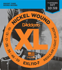 DADDARIO FRETTED EXL110-7 Strängset Elgitarr Nickel Wound 010-059 (7-Strängset)