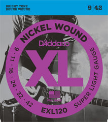 Daddario Exl120 Electric Guitar String Set Nickel Wound 009-042