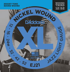 DADDARIO FRETTED EJ21 Strängset Elgitarr Nickel Wound 012-052