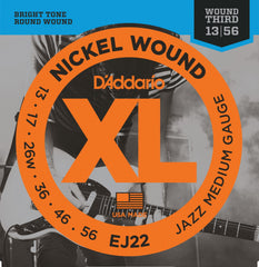 Daddario Ej22 Electric Guitar String Set Nickel Wound 013-056