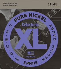 DADDARIO FRETTED EPN115 Strängset Elgitarr Pure Nickel 011-048