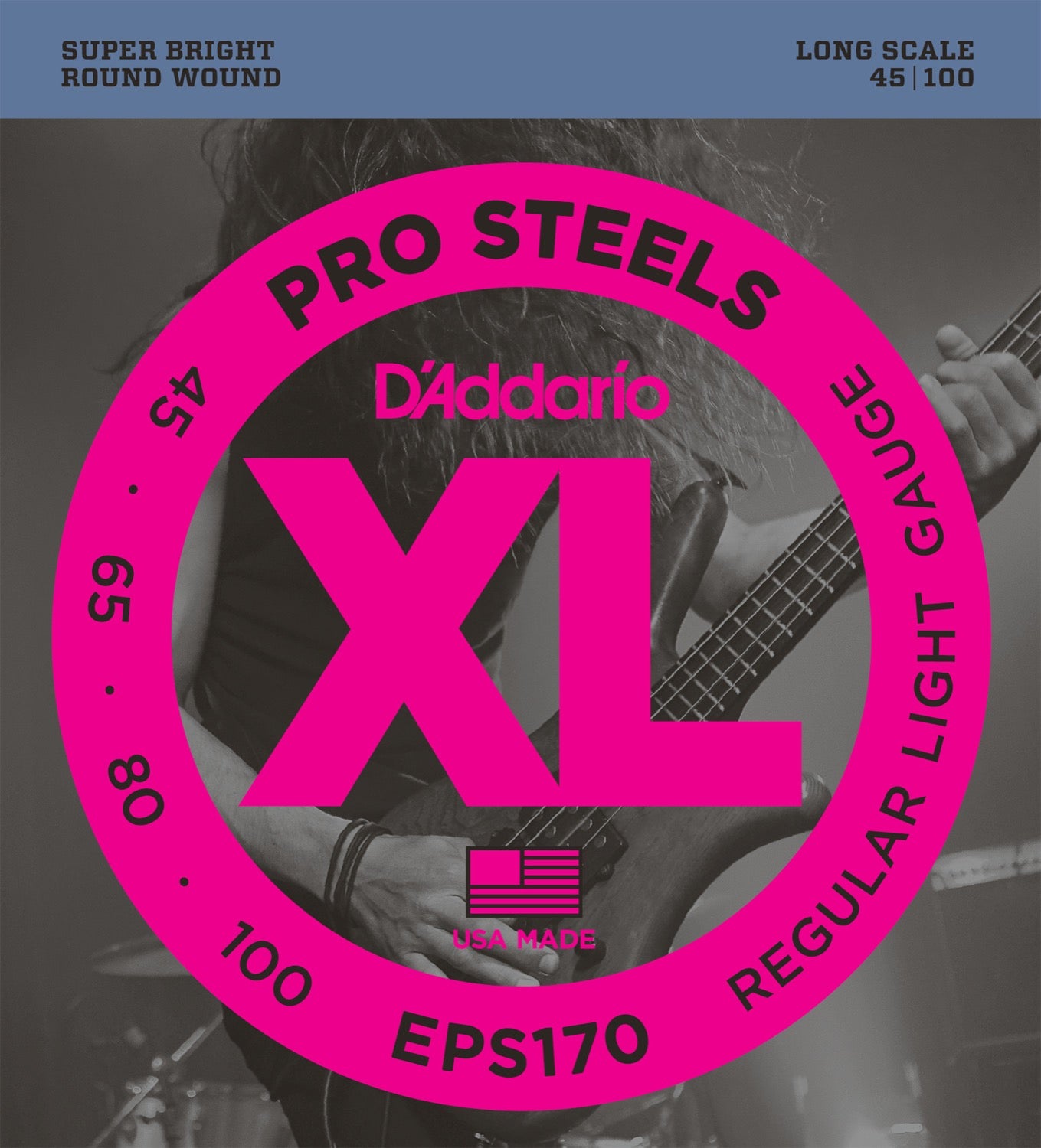 DADDARIO FRETTED EPS170 Strängset Elbas ProSteels 045-100