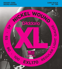 Daddario Exl170 String Set Electric Bass Nickel Wound 045 - 100 Light