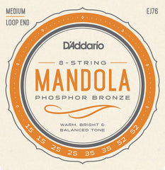 DADDARIO FRETTED EJ76 Strängset Mandola Phosphor Bronze 015-052 Medium