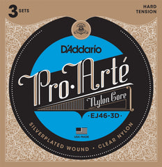 Daddario Ej46-3D Strängset Classic Pro Arté Hard Tension (3-Pack)