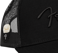 Fender 6 Panel Mesh Back Pick Pocket Hat, Black