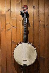 Herman Carlson Levin banjo 1926 ink, case