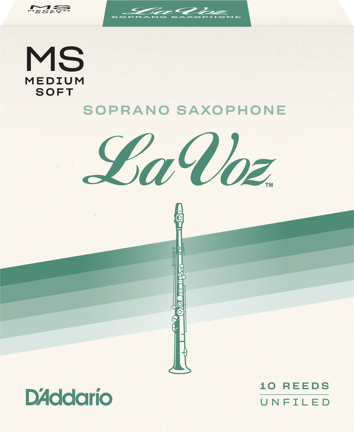 DADDARIO WOODWINDS RIC10MS Rörblad La Voz Sopran-sax 10-p. MS