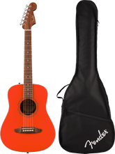 Fender California Standard Redondo™ Mini with Bag, Spruce Top, Fiesta Red