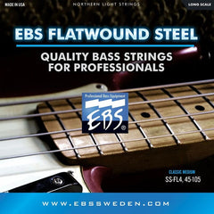 EBS SS-FL4, Flatwound Stainless Bass Strings 45-105