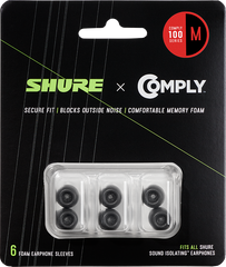 Shure 6-Pc (Tz100) Comply Foams, Medium