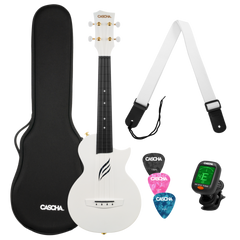 Cascha Carbon Fiber Ukulele White