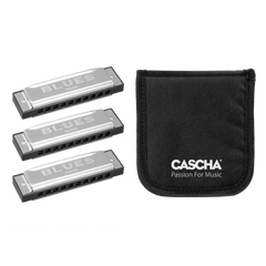 Cascha HH-2341 Set Cascha Harmonica Blues Series 3-Pack (CGA) W/Soft Case