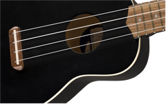 Fender Venice Soprano Uke, Walnut Fingerboard, Black