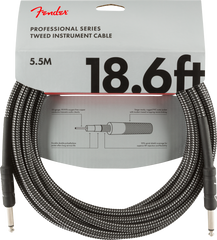 Fender Professional Series Instrument Cable, 18.6', Gray Tweed