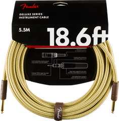 Fender Deluxe Series Instrument Cable, Straight/Straight, 18.6, Tweed