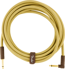 Fender Deluxe Series Instrument Cable, Straight/Angle, 15, Tweed