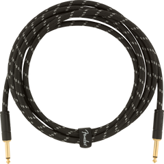 Fender Deluxe Series Instrument Cable, Straight/Straight, 10, Black Tweed
