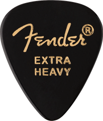Fender 351 Shape Premium Picks, Extra Heavy, Black, 12 Count