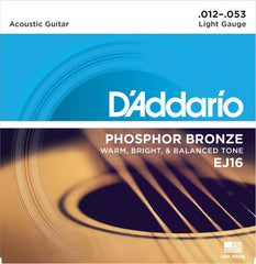 Daddario Ej16 String Set Western Phosphor Bronze 012-053