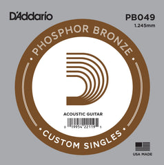 DADDARIO FRETTED PB049 Gitarrsträng Phosphor Bronze Wound 049