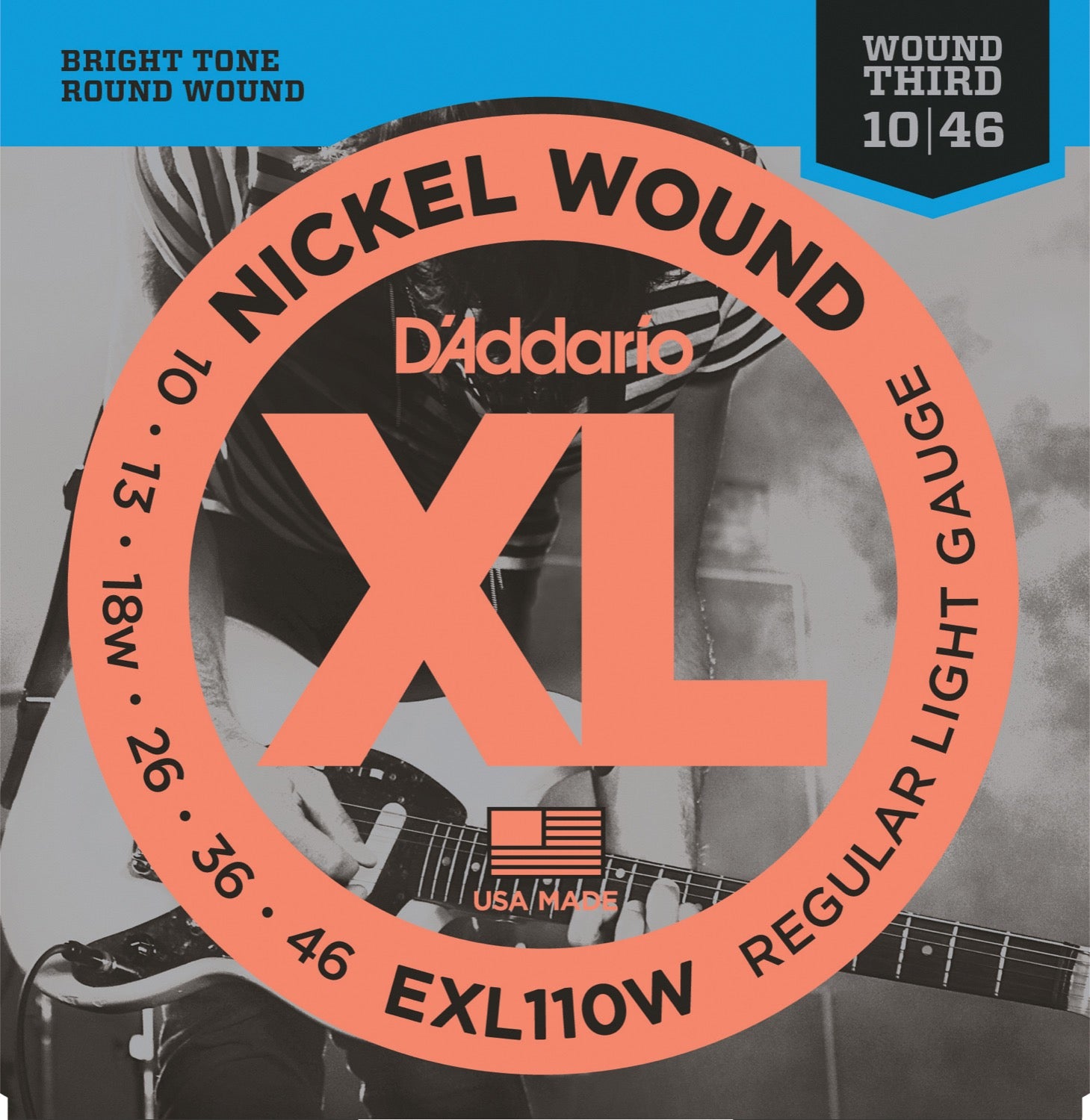 DADDARIO FRETTED EXL110W Strängset Elgitarr Nickel Wound 010-046