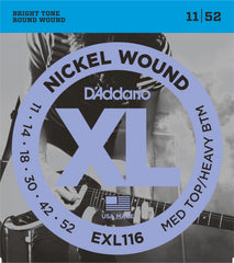 Daddario Exl116 Electric Guitar String Set Nickel Wound 011-052 (Drop-Tuning)