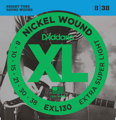 Daddario Exl130 Strängset Elgitarr Nickel Wound 008-038