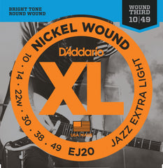 Daddario Ej20 Electric Guitar String Set Nickel Wound 010-049