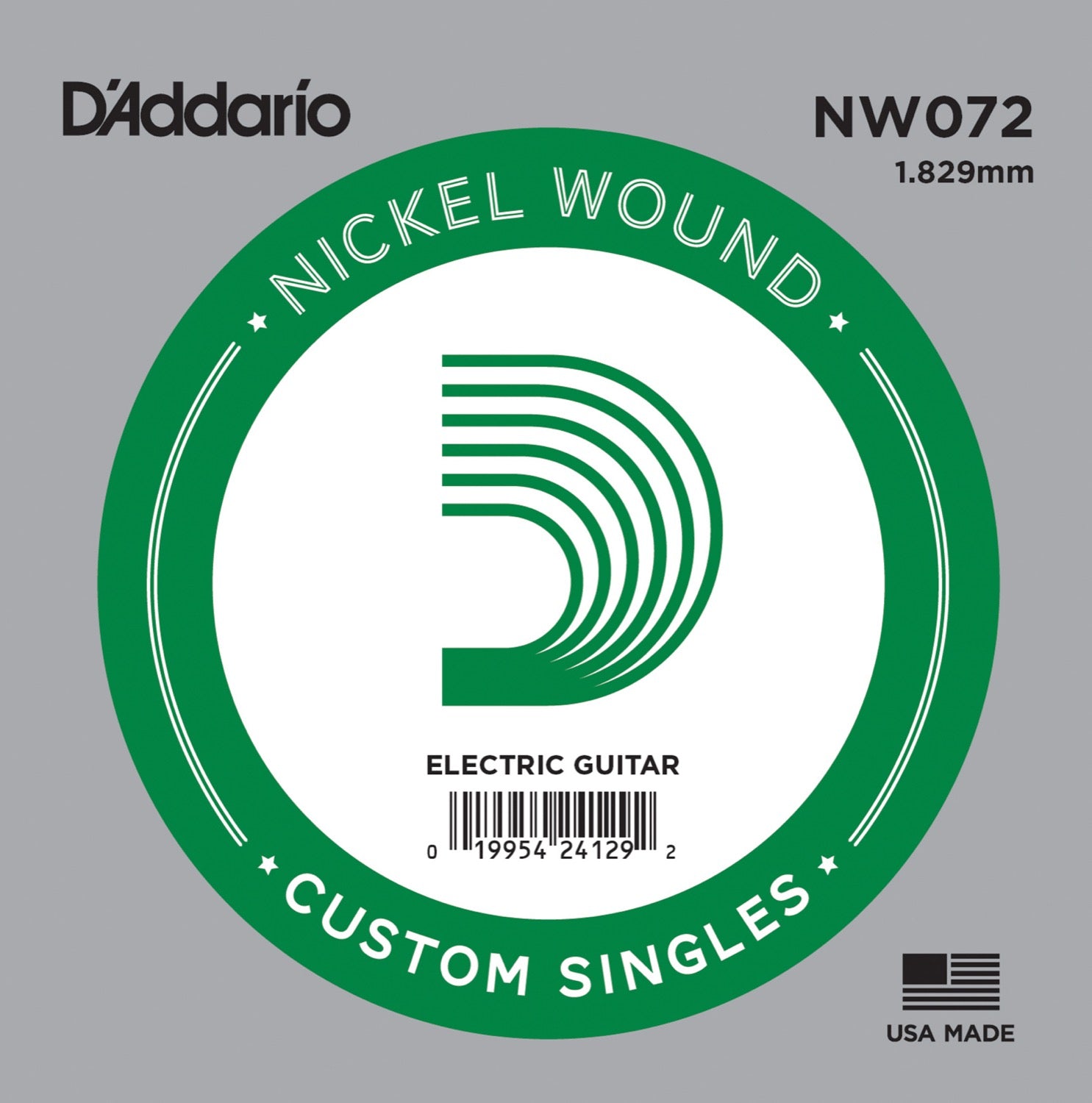DADDARIO FRETTED NW072 Gitarrsträng Elgitarr Nickel Wound 072