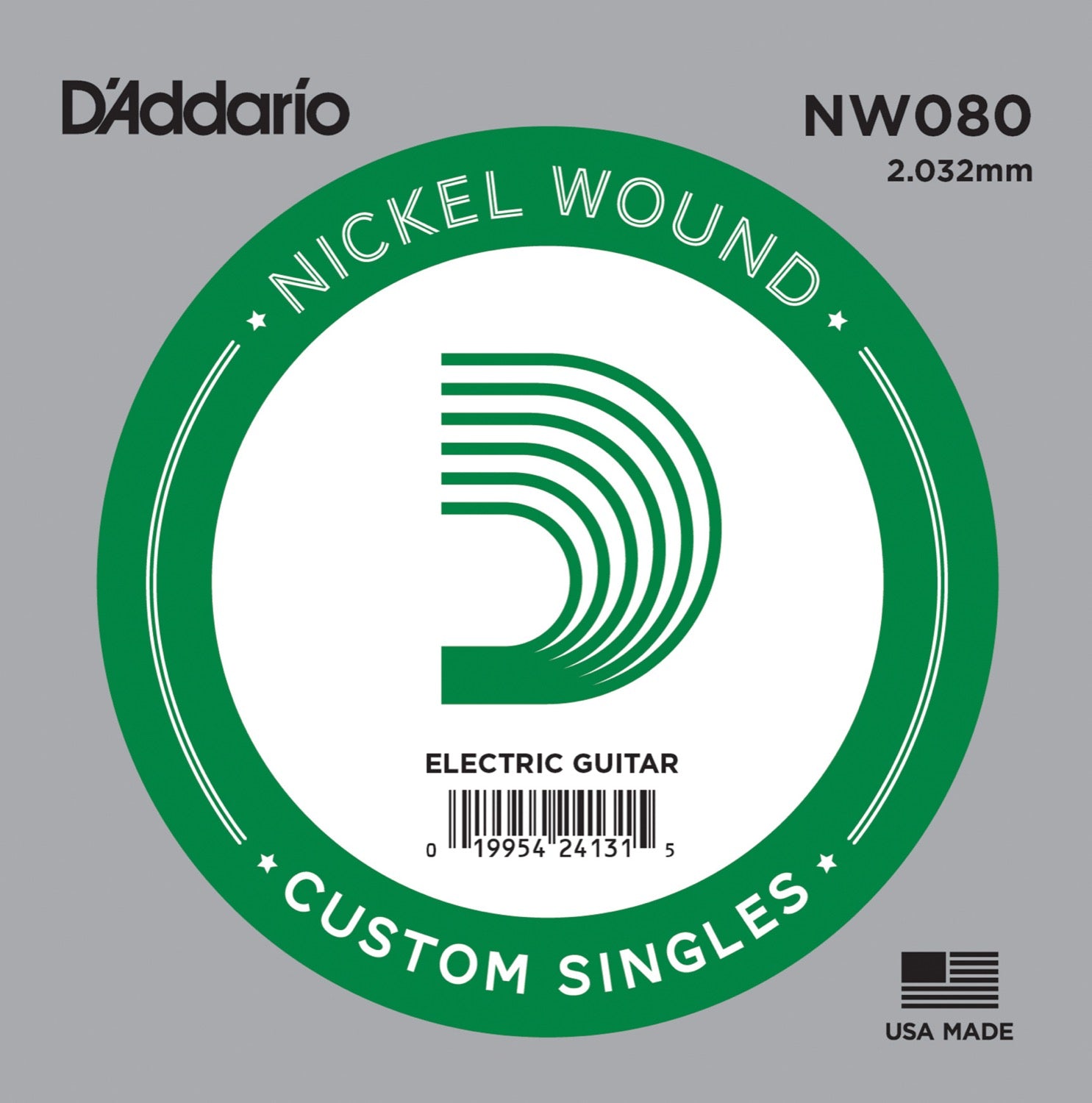 DADDARIO FRETTED NW080 Gitarrsträng Elgitarr Nickel Wound 080