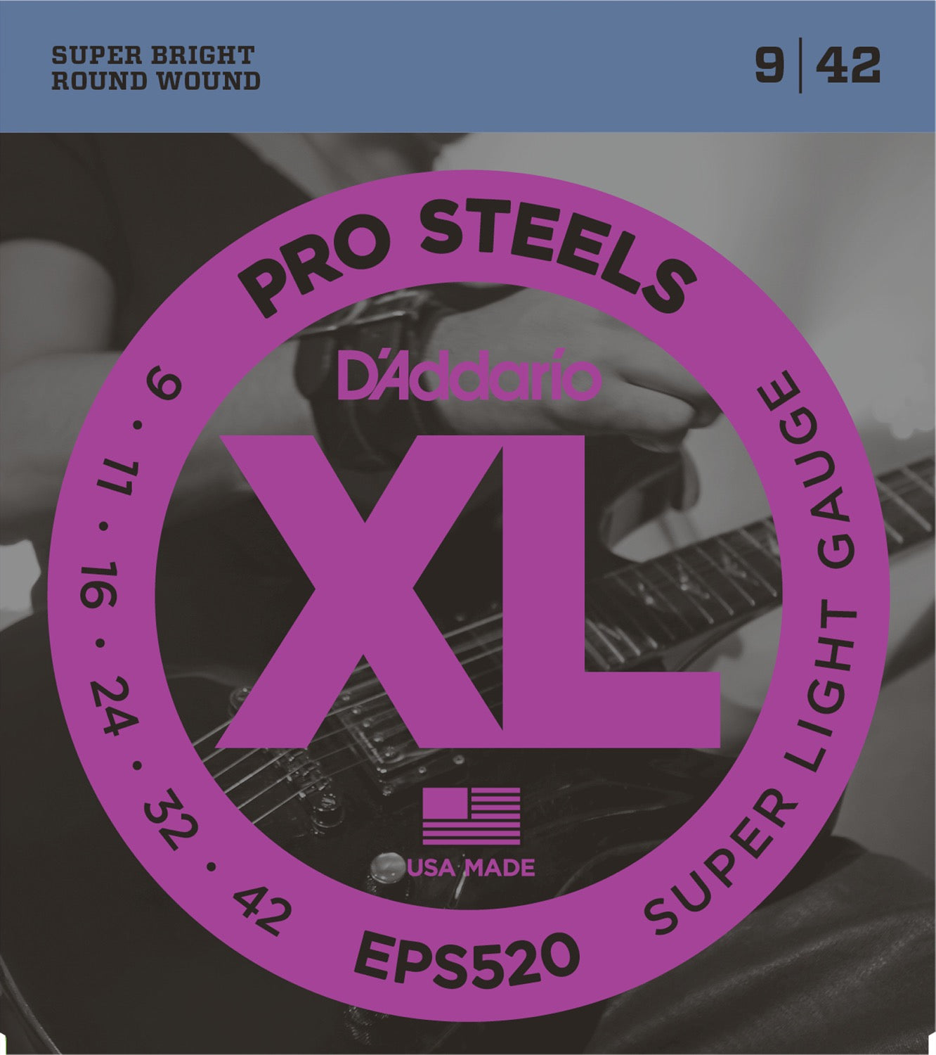 DADDARIO FRETTED EPS520 Strängset Elgitarr ProSteels 009-042