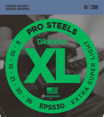 DADDARIO FRETTED EPS530 Strängset Elgitarr ProSteels 008-038