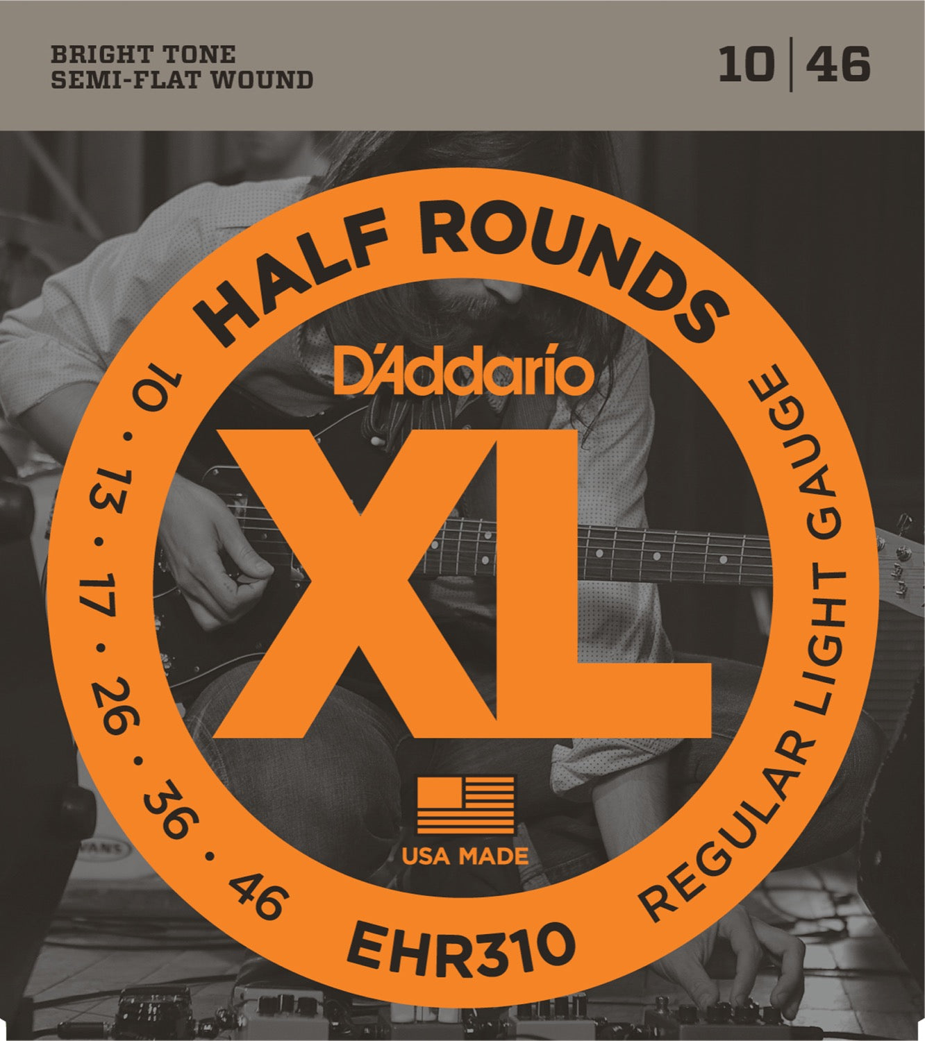 DADDARIO FRETTED EHR310 Strängset Elgitarr Half Rounds 010-046