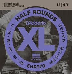 Daddario Ehr370 Electric Guitar String Set Half Rounds 011-049