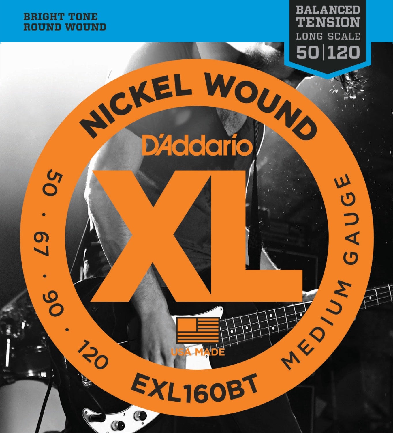 DADDARIO FRETTED EXL160BT Strängset Elbas Nickel Wound 050 - 120 (Balanced Tension)
