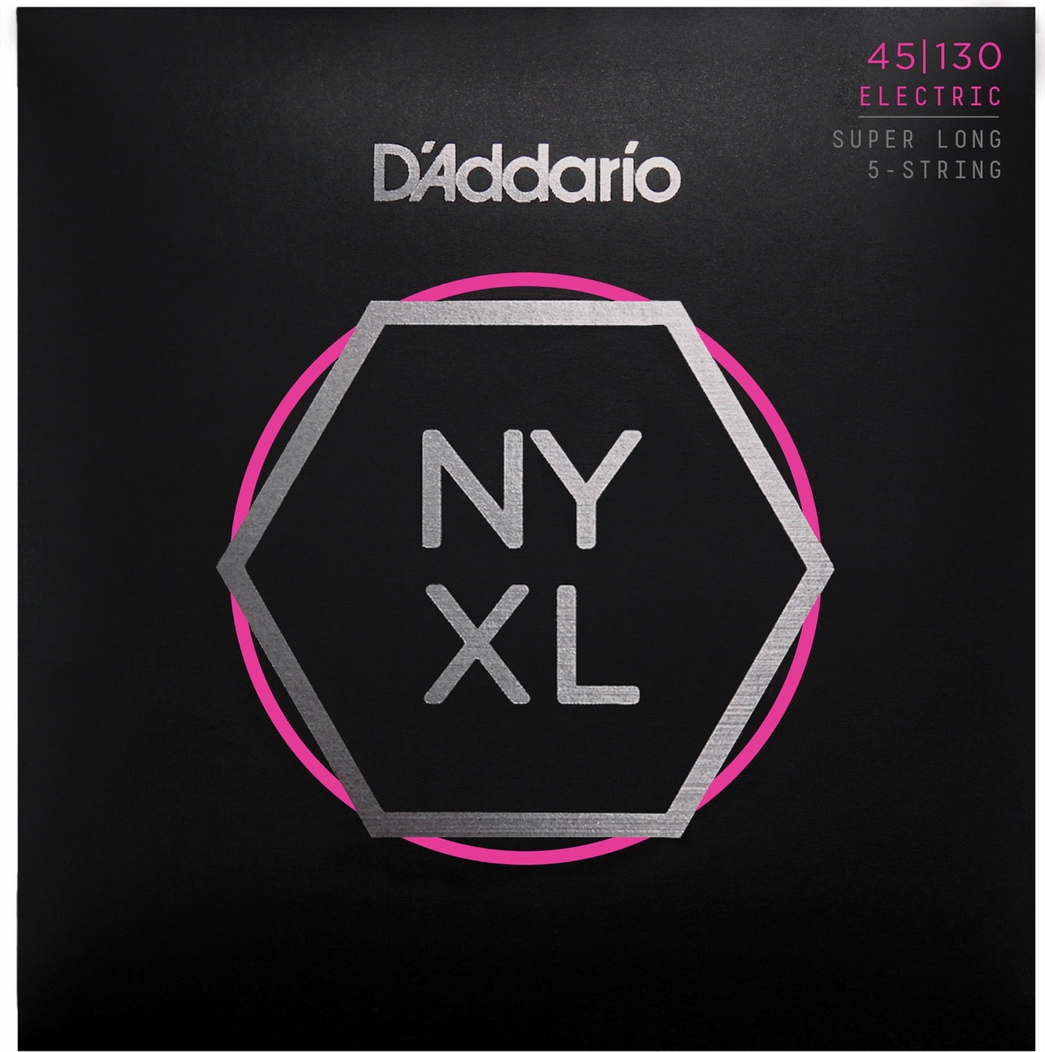 DADDARIO FRETTED NYXL45130SL Strängset Elbas NYXL Nickel Wound 045-130 5-str.Super Long
