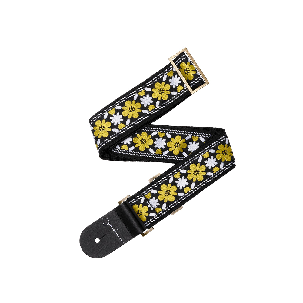 DADDARIO ACCESSORIES 50JL00 Axelband John Lennon. 50 mm Jaquard Rooftop - YEL/BLK